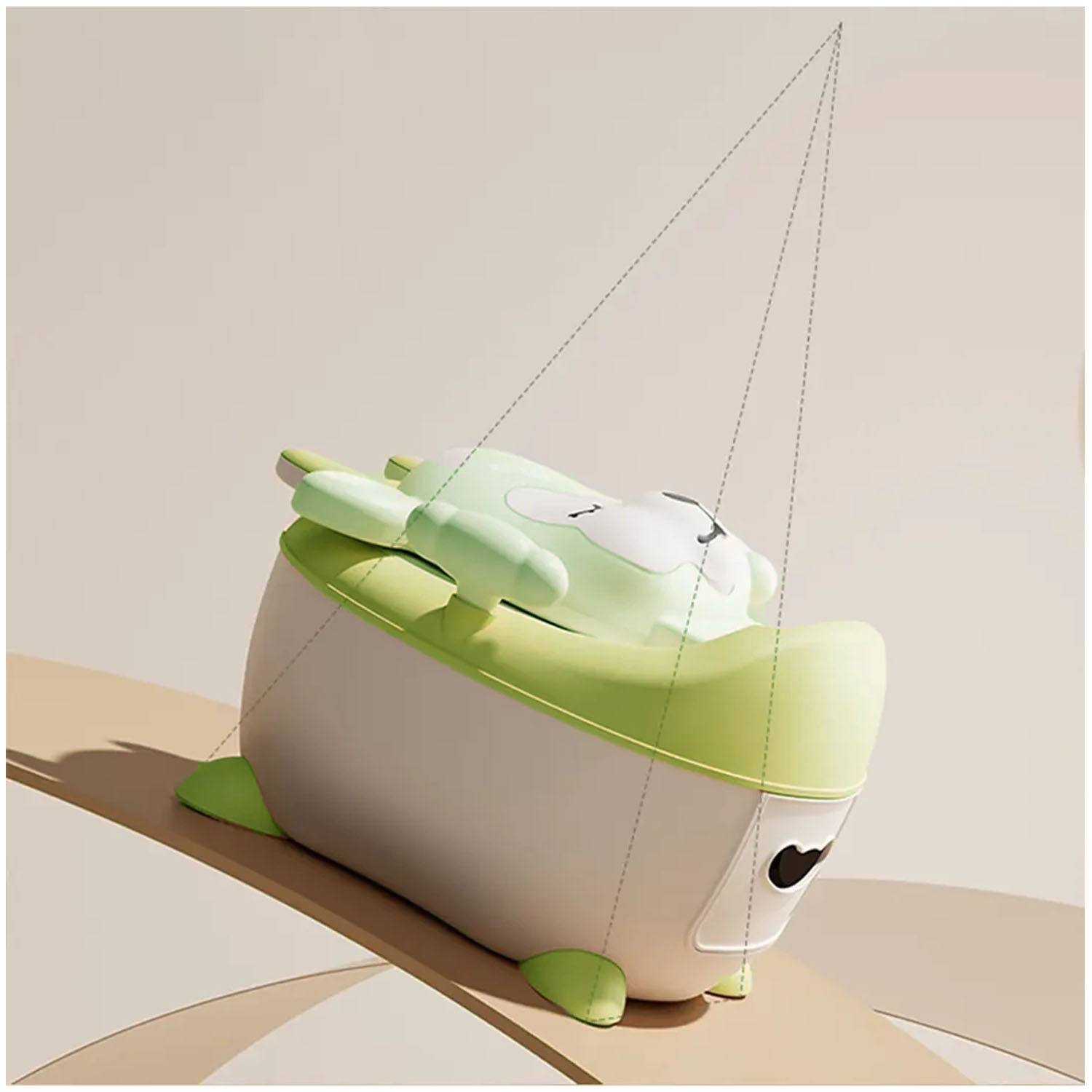 BACIN PARA BEBÉ «BAMBI» DE LUJO VERDE - 7