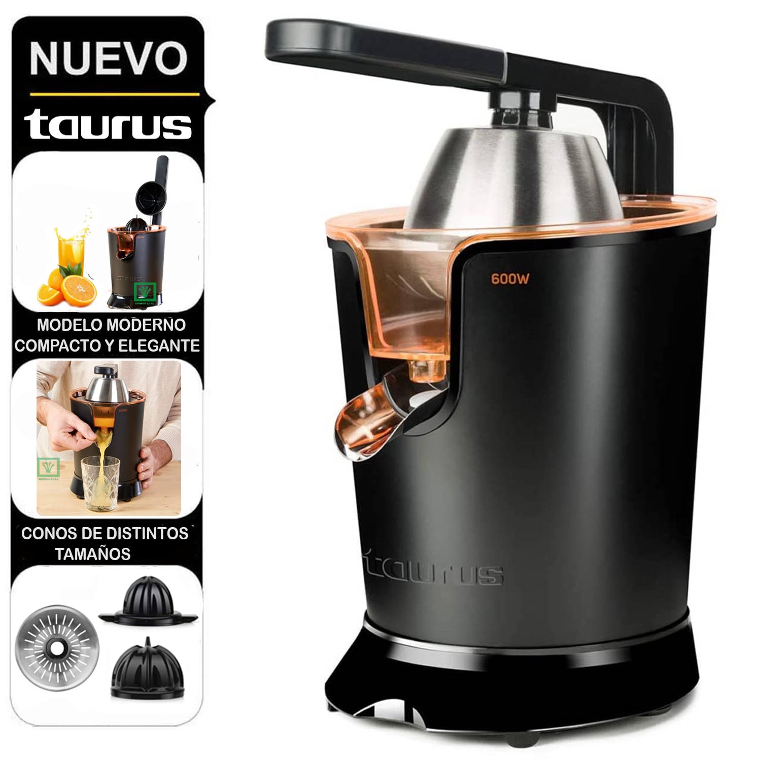 EXPRIMIDOR TAURUS CITRUS LEGEND 600 NEGRO - 1