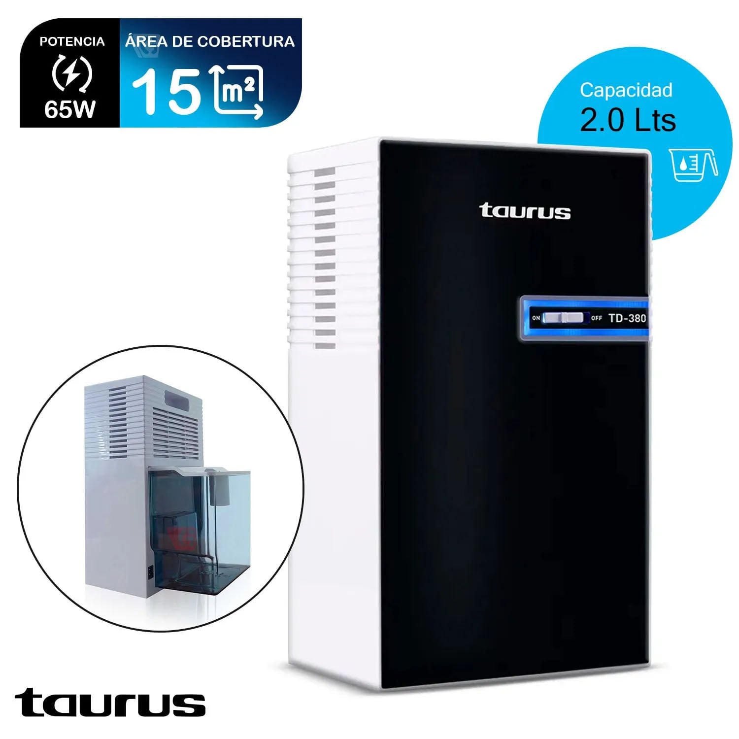 DESHUMEDECEDOR TAURUS TD-380 65W 380MLDÍA - 1
