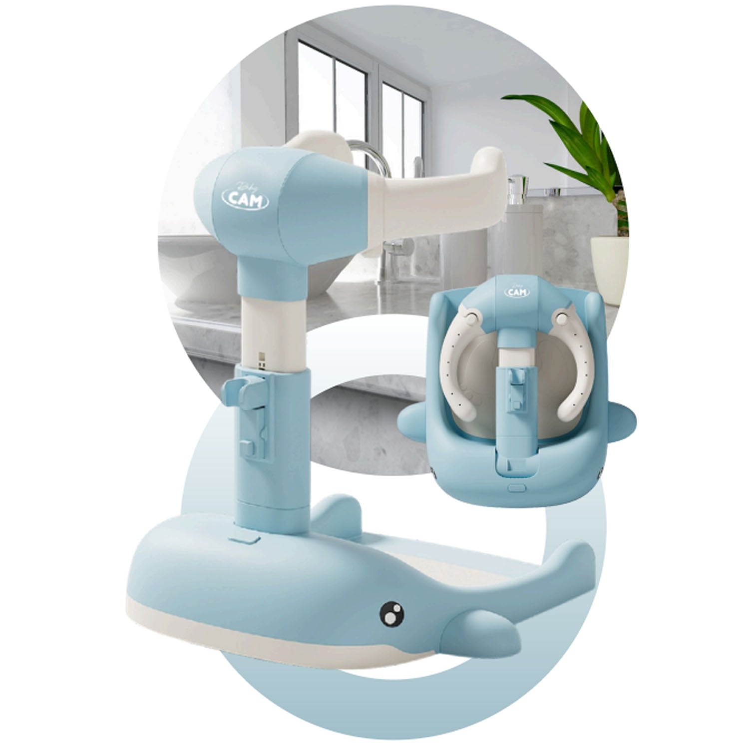 SOPORTE DE BAÑOS PARA BEBÉS «NUBBI» DELFIN BLUE - 3
