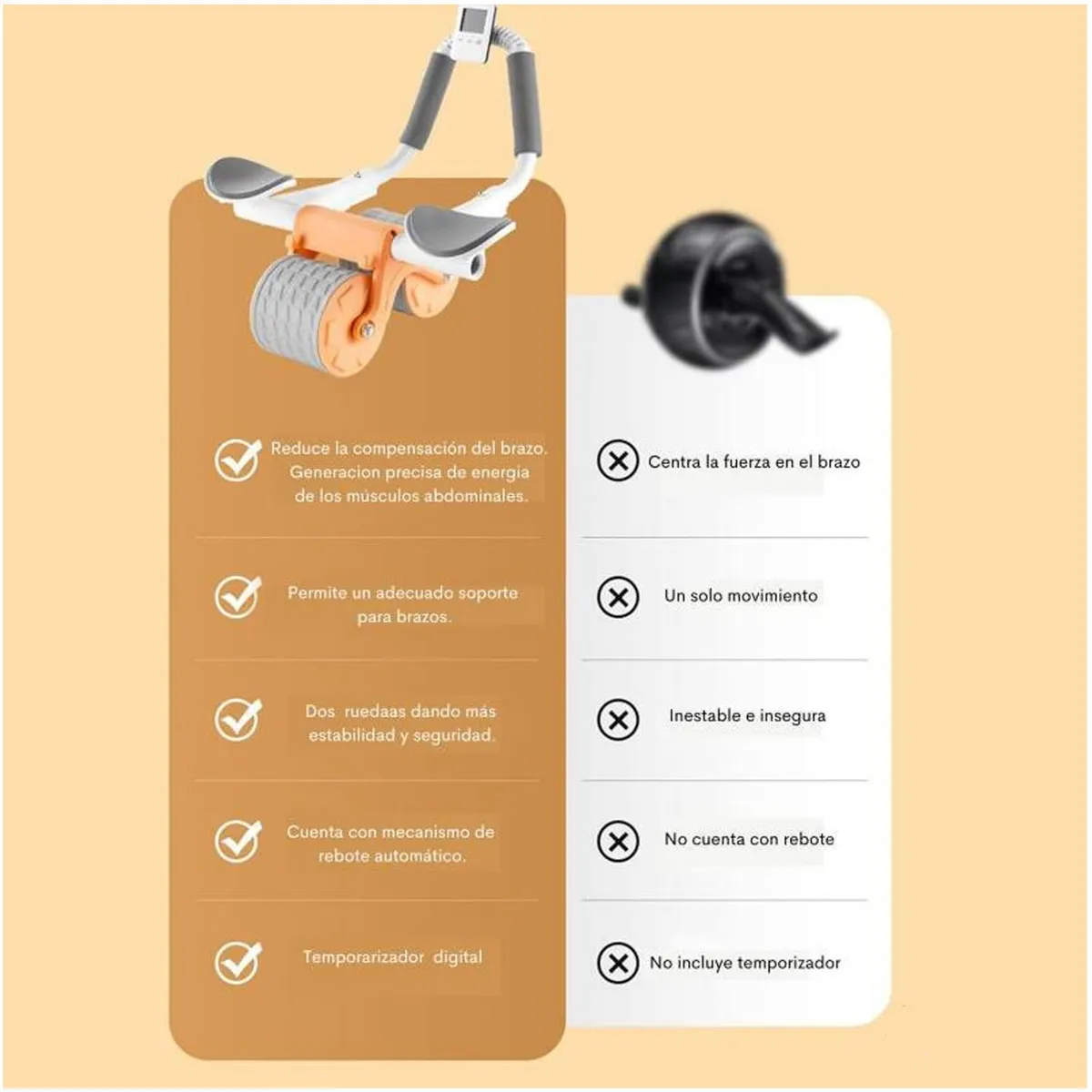 RUEDA DE ABDOMINALES SMART FORTALECE TU ABDOMEN - 5