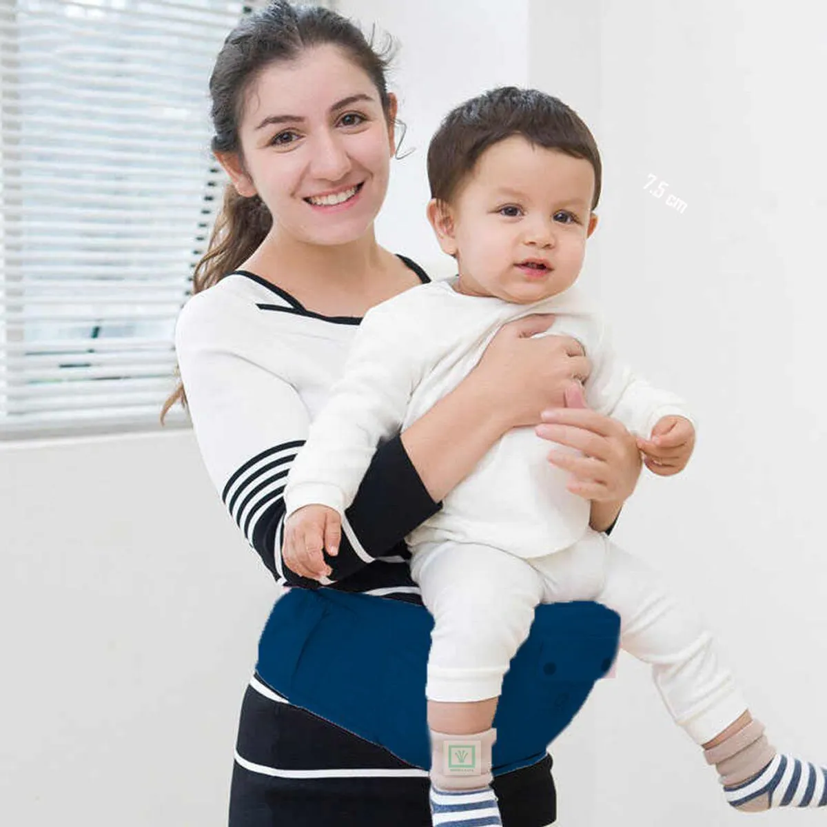 CANGURO PARA BEBÉ ERGONÓMICO BALLENA 3 EN 1 AZUL - 4