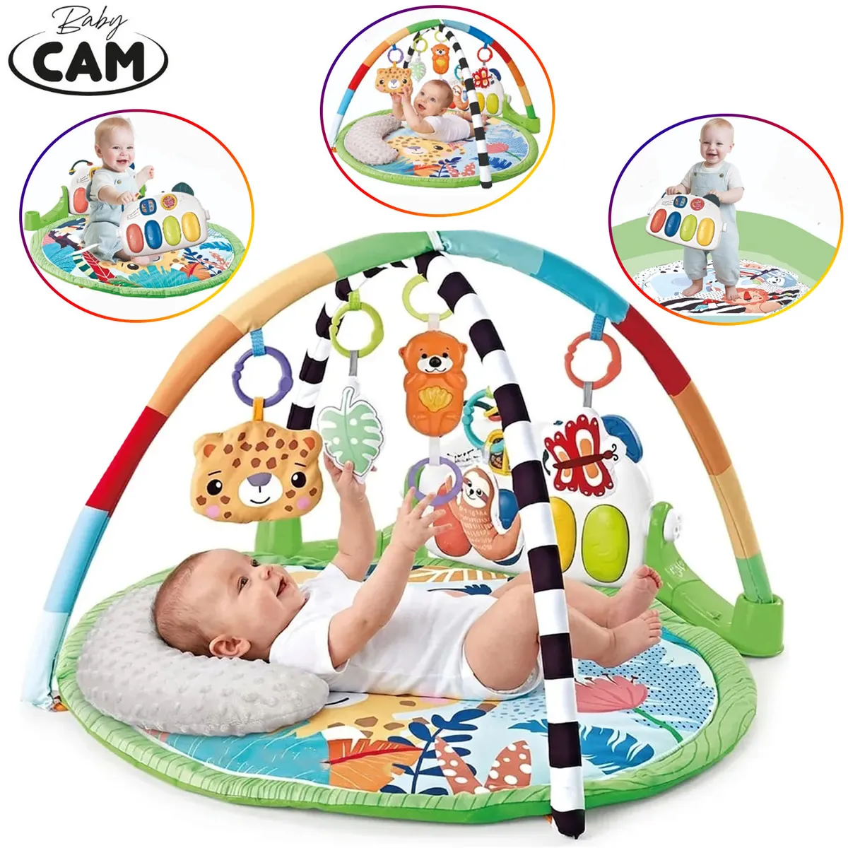GIMNASIO PIANO MUSICAL BABY CAM 7 EN 1 MULTICOLOR - 3
