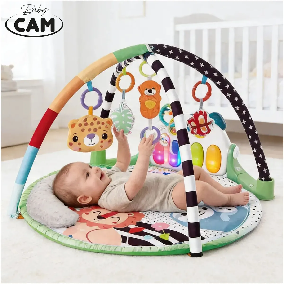 GIMNASIO PIANO MUSICAL BABY CAM 7 EN 1 MULTICOLOR - 5