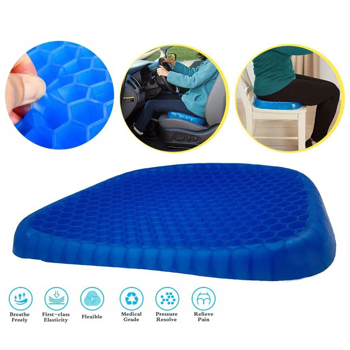 COJÍN DE SOPORTE DE GEL CONFORTABLE CON FUNDA - 2