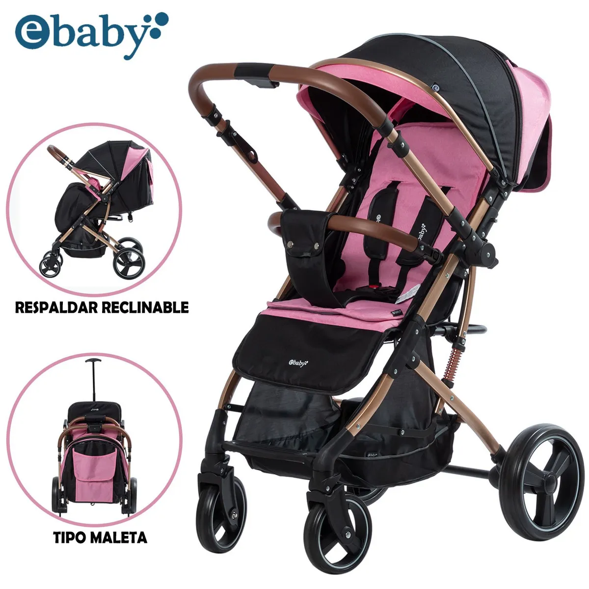 COCHE MALETA DE LUJO RUDI PINK - 1