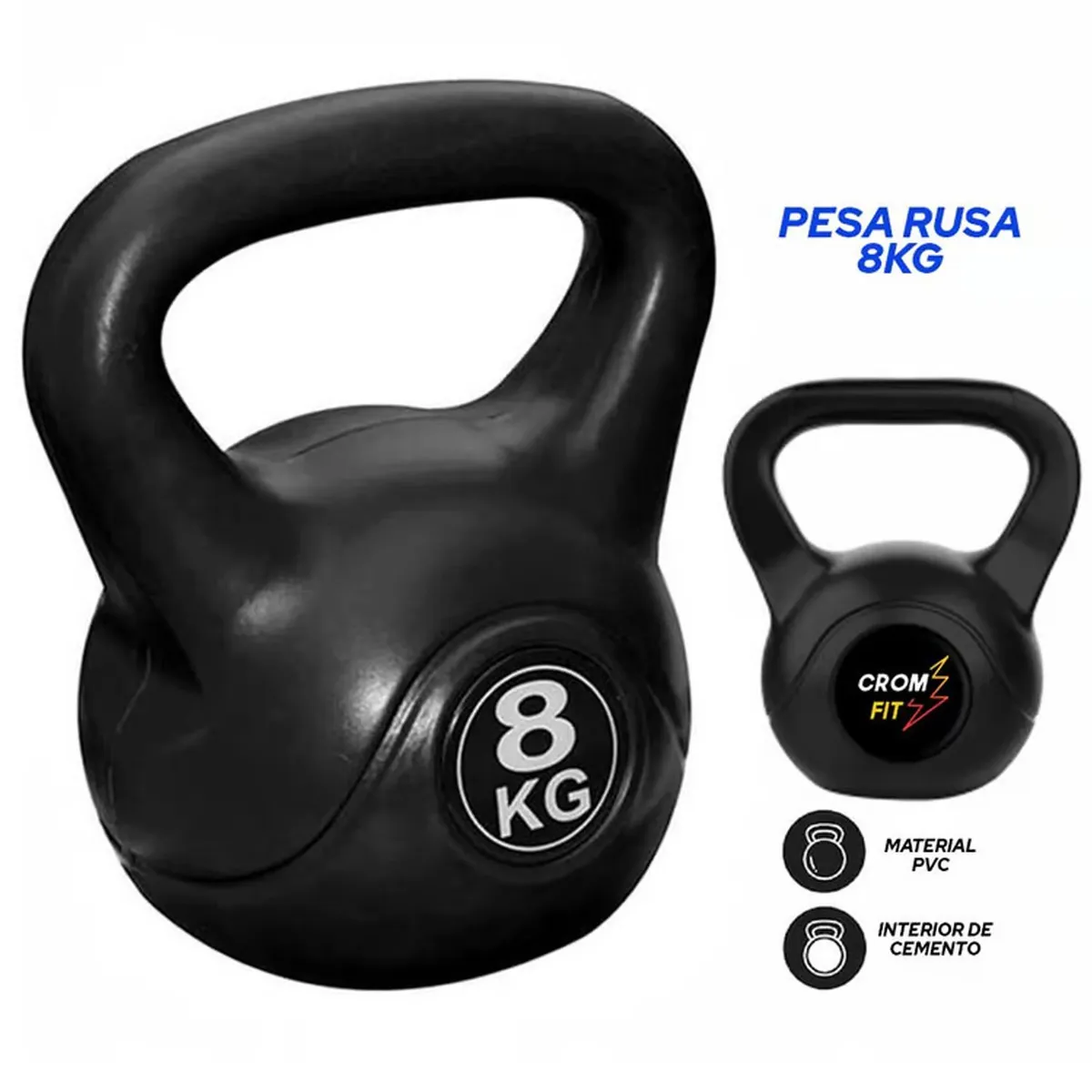 PESA RUSA KETTEBELLS DE PVC 8KG - 1