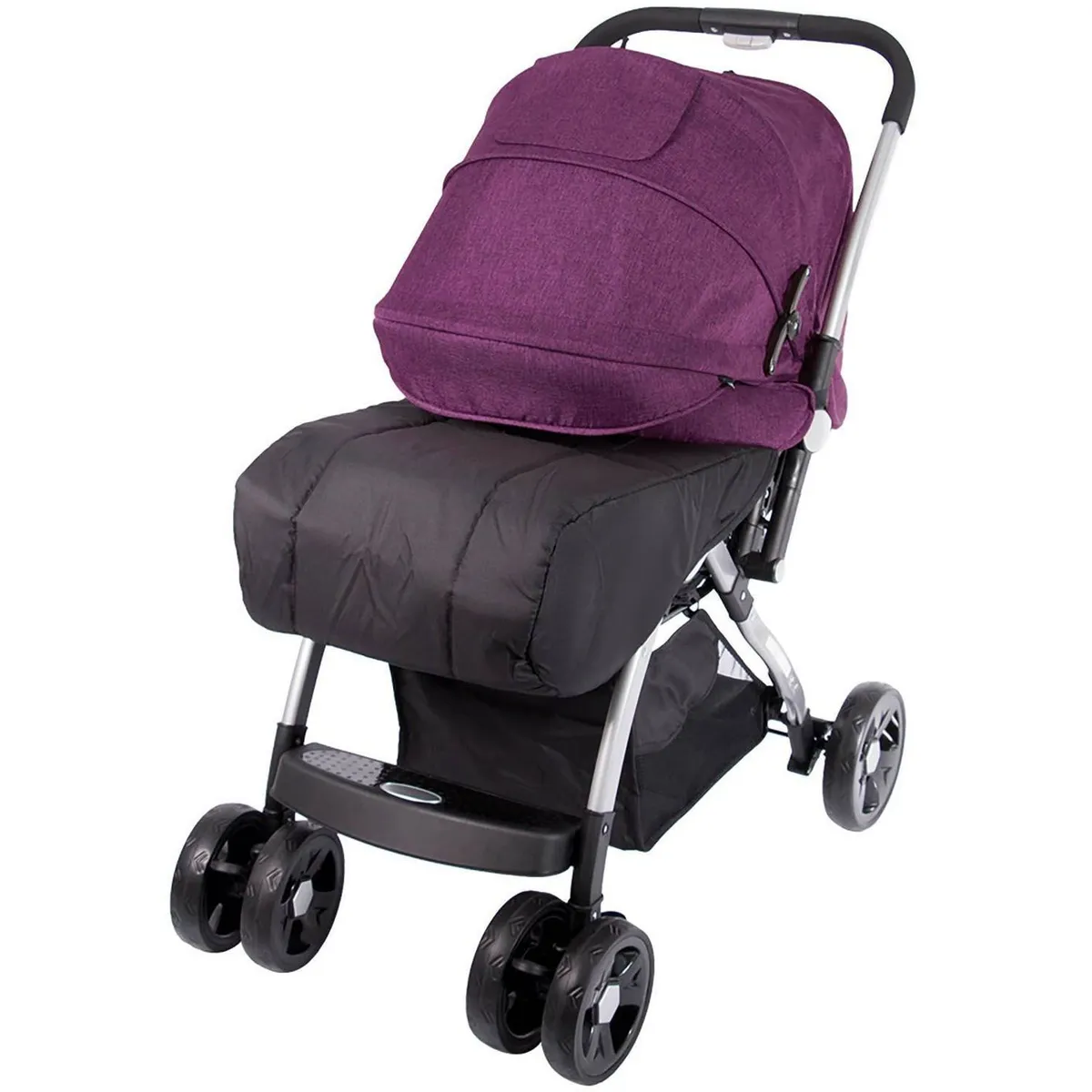 COCHE DE PASEO EBABY KUPER MANGO REVERSIBLE MORADO - 3