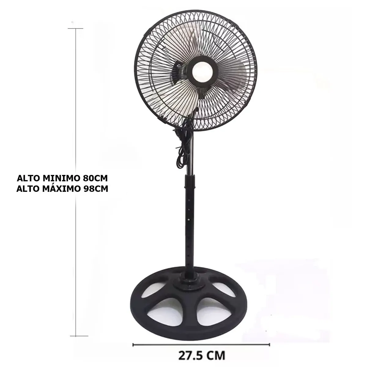 VENTILADOR PEDESTAL DE 10' NEGRO 60 WATTS - 5