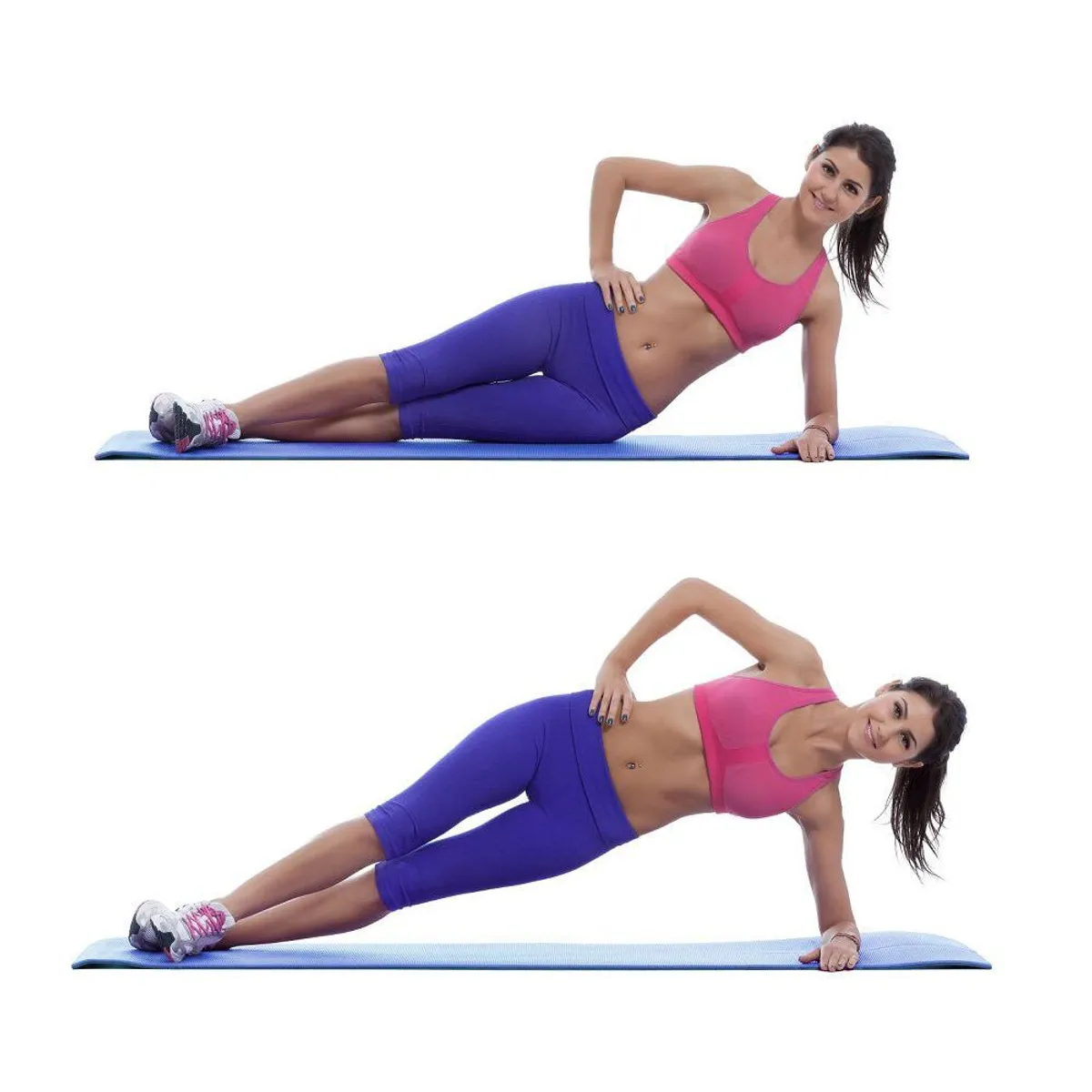 MAT DE YOGA PILATES 10 MM CON ELÁSTICO PORTÁTIL AZUL - 4