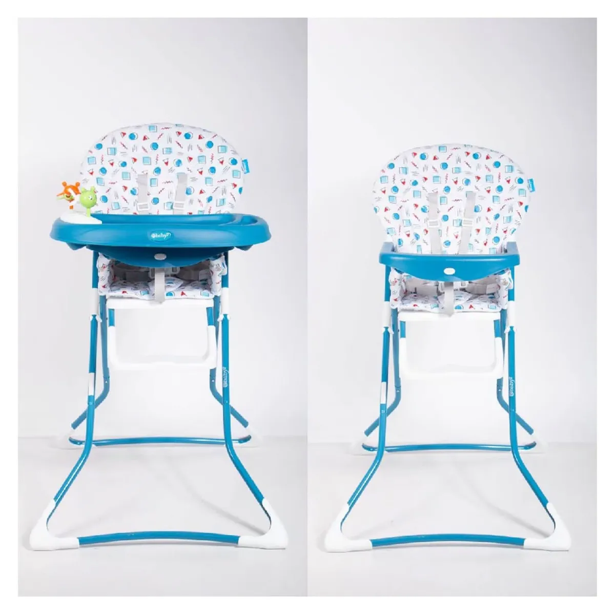 SILLA DE COMER BADALA 2 EN 1 PLEGABLE AZUL - 3