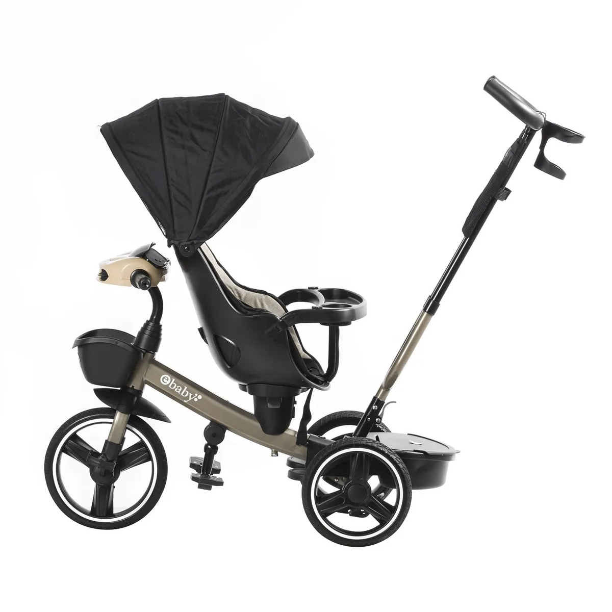 TRICICLO GUIADOR PARA NIÑOS USB Y BLUETOOH VENICE NEGRO - 2