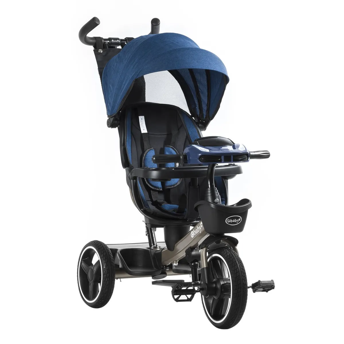 TRICICLO GUIADOR PARA NIÑOS USB Y BLUETOOH VENICE AZUL - 3