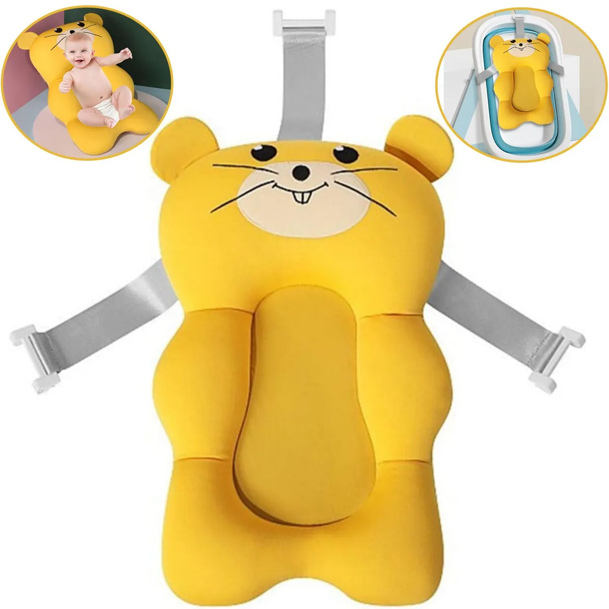 ALMOHADILLA COJÍN PARA TINA DE BAÑO AMARILLO - 1