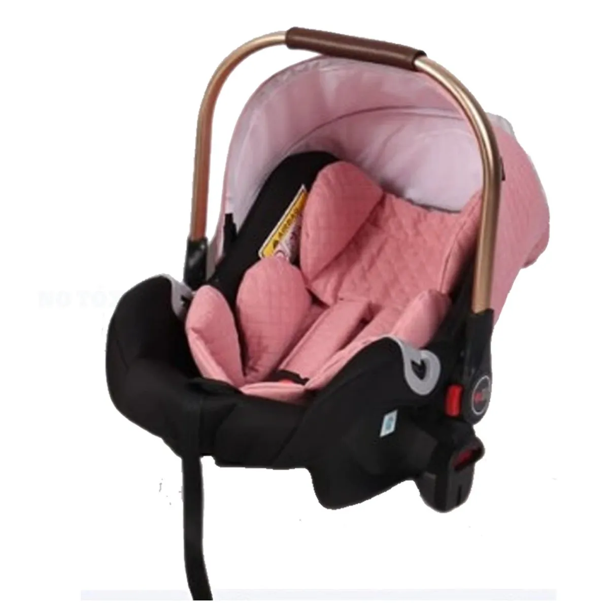 COCHE MOISES DE LUJO 4 EN1 CON PORTA BEBÉ STOKKER BABY ROSA - 3