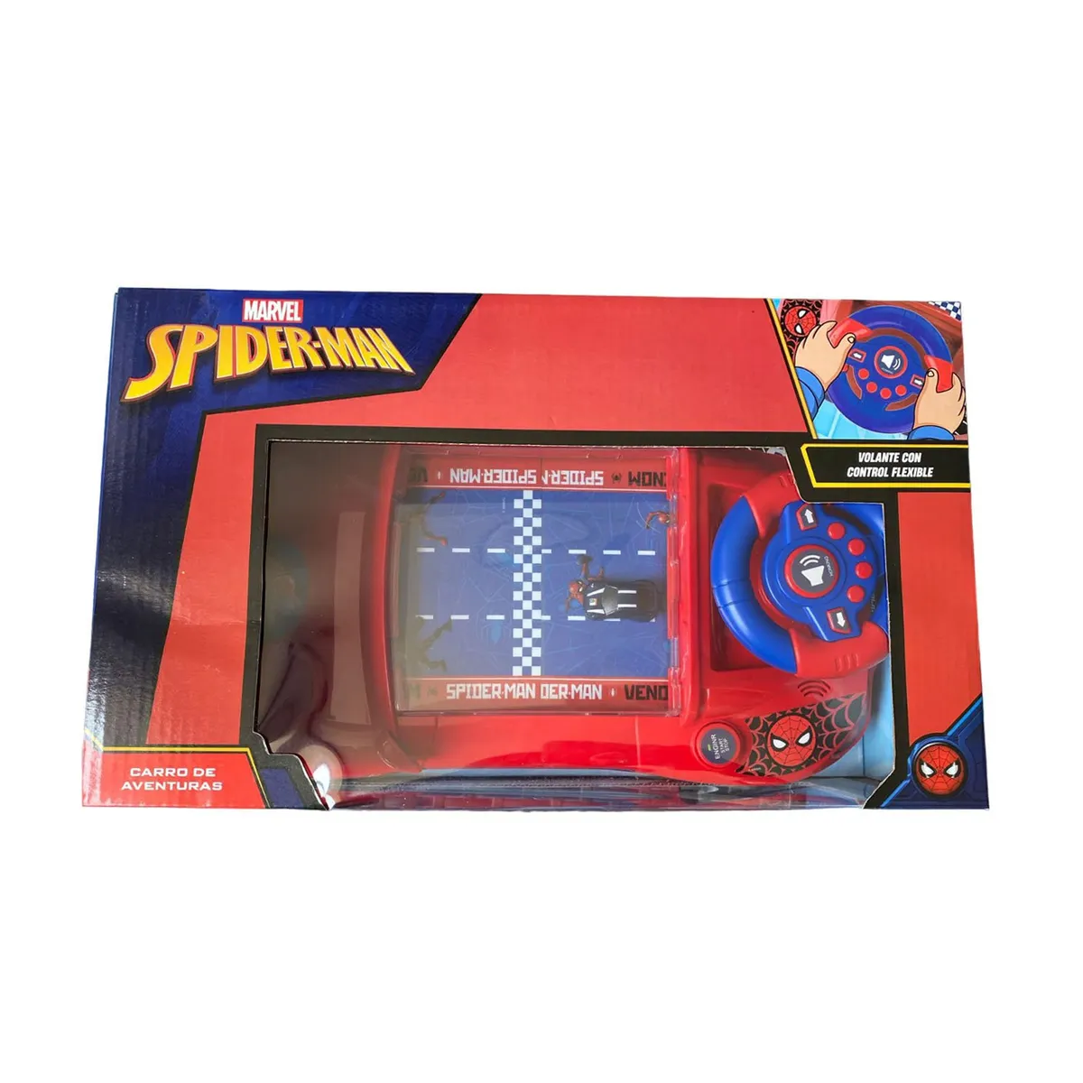 CARRO AUTO DE CARRERA CONSOLA SPIDERMAN CON SONIDO - 4