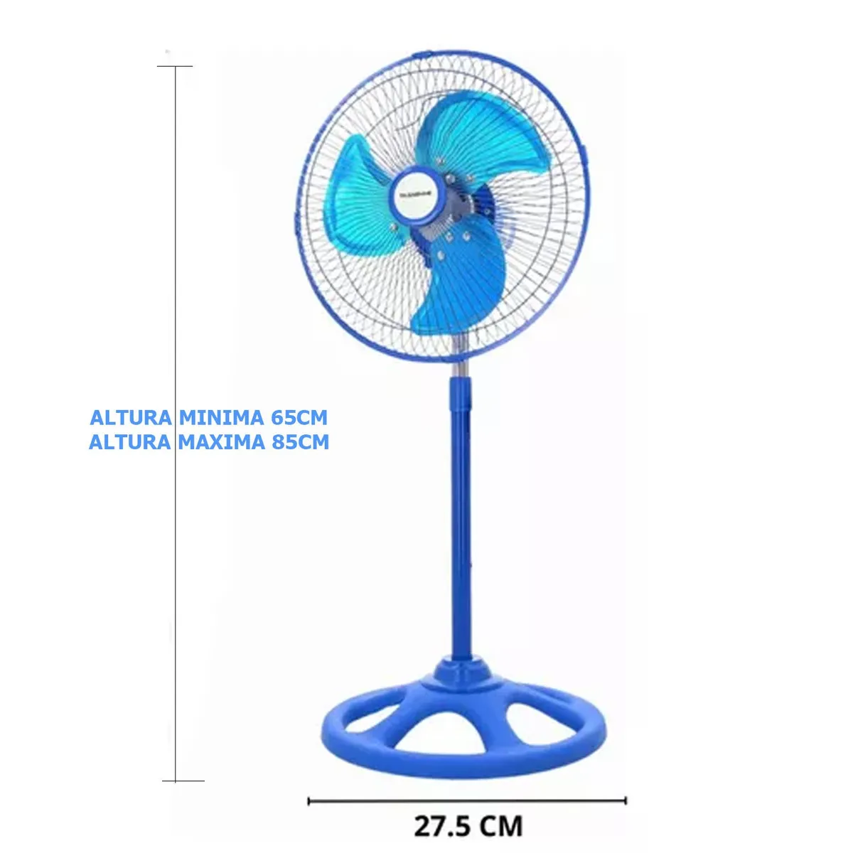 VENTILADOR PEDESTAL DE 10' CELESTE 60 WATTS AZUL - 3