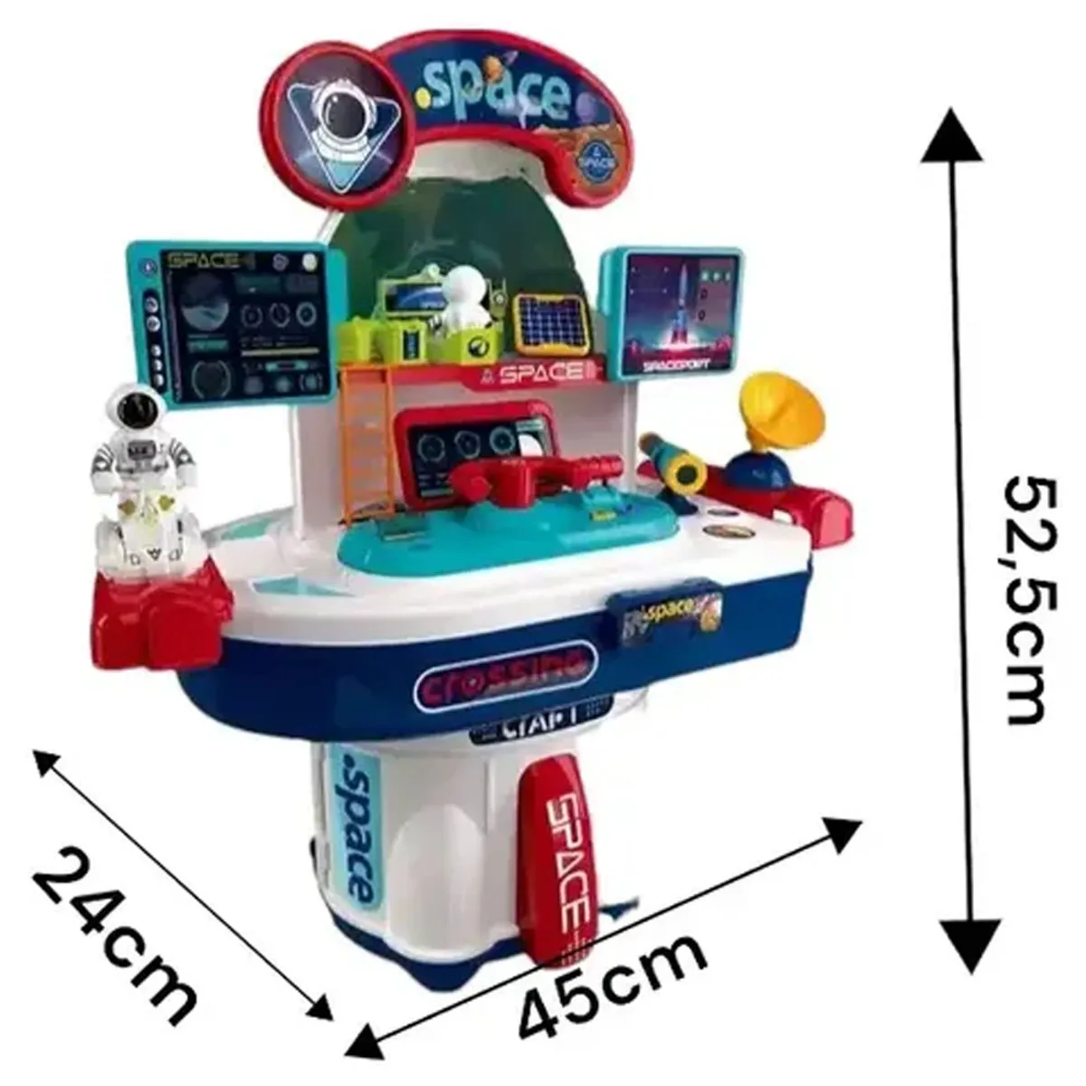 JUEGO DIDÁCTICO 2 EN 1 COHETE ESPACIAL MALETA CON ACCESORIOS AZUL - 4