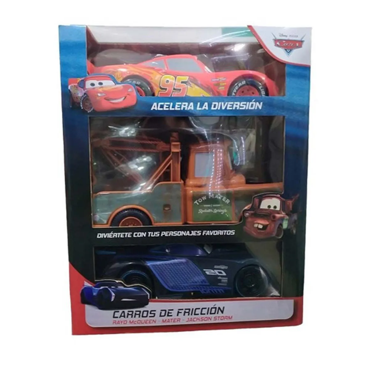 COCHES A FRICCION MCQUEEN MATER Y JACKSON STORM CARS - 4