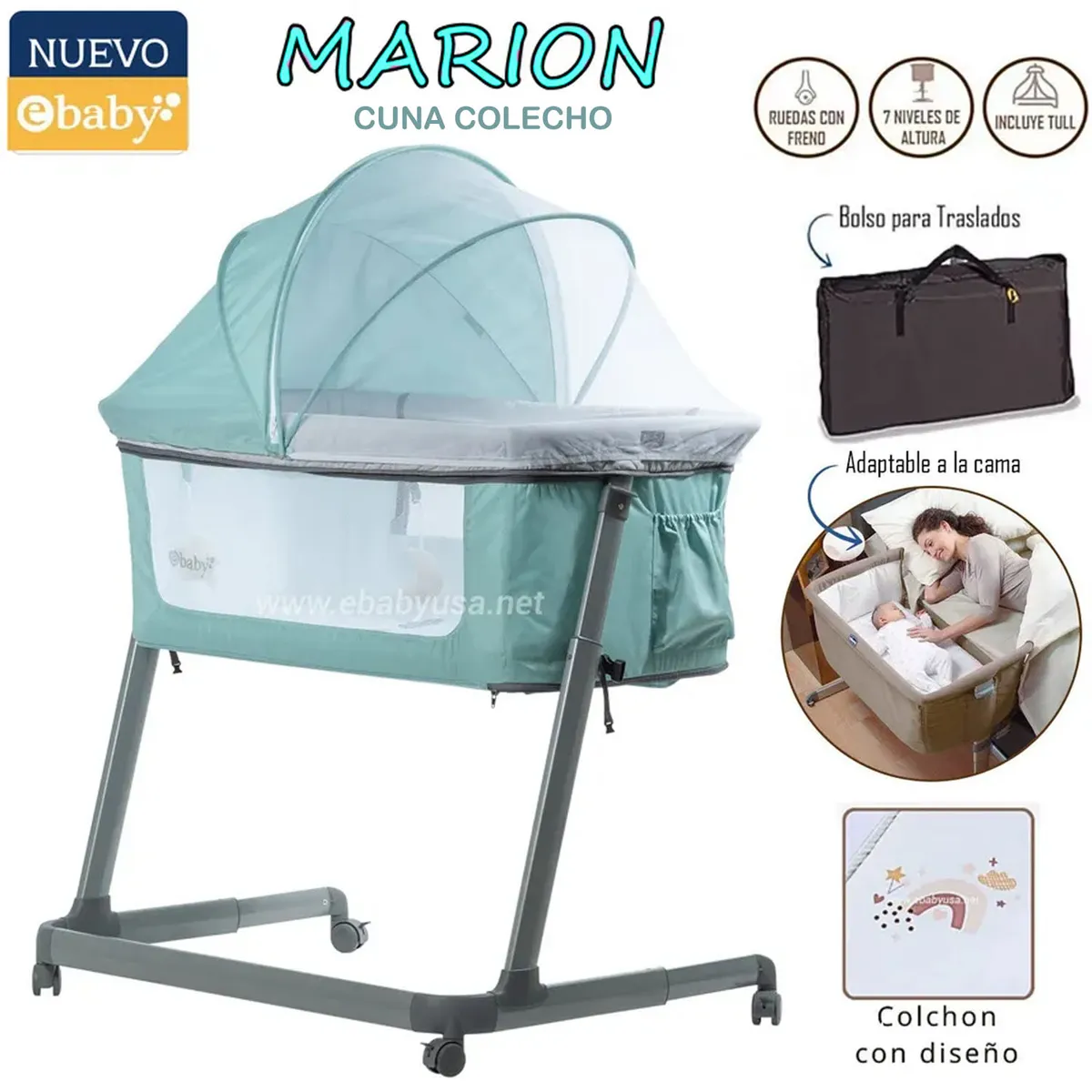 CUNA COLECHO MARION VERDE EBABY - 1