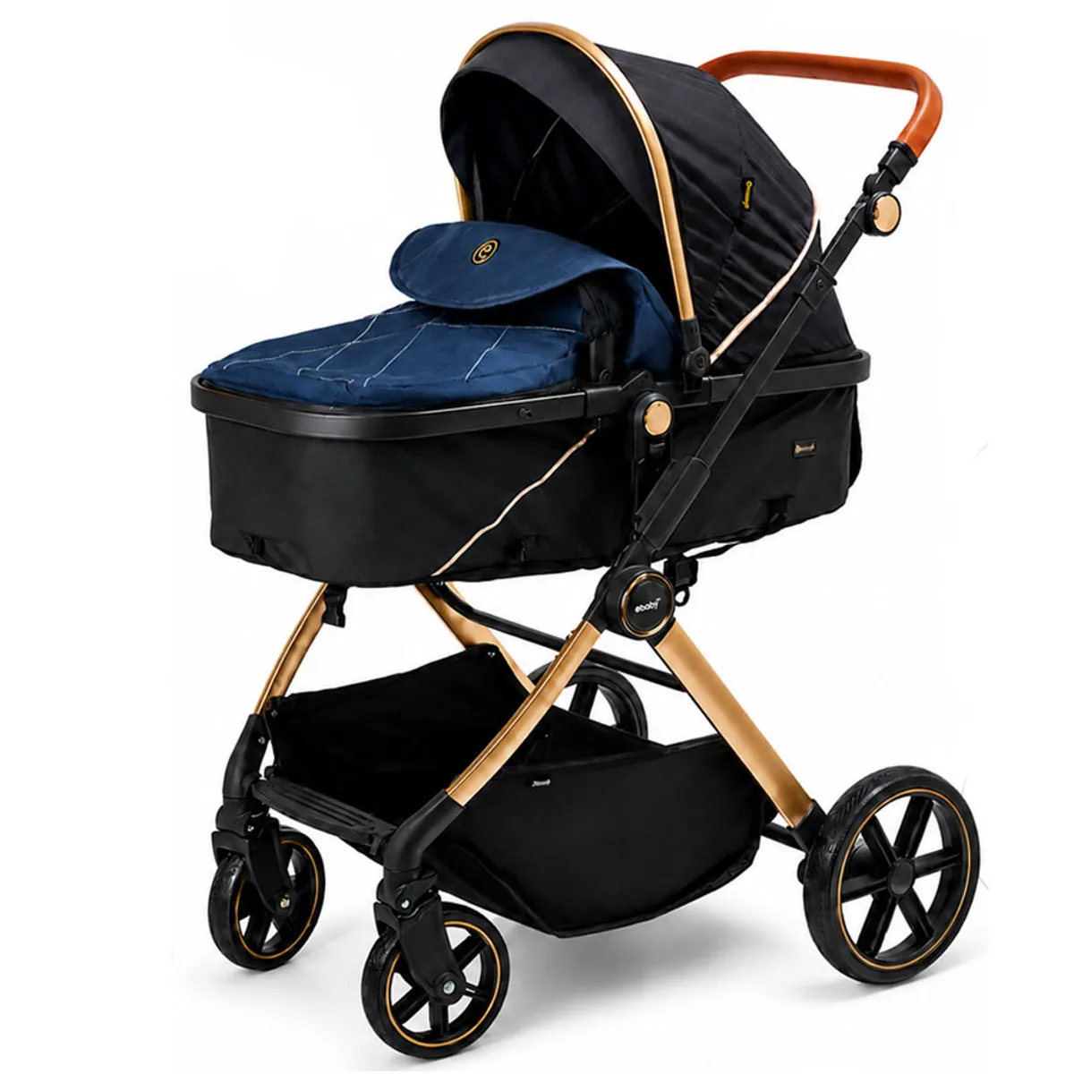 COCHE CUNA MOISÉS SIGNAL EBABY EB182 AZUL - 3