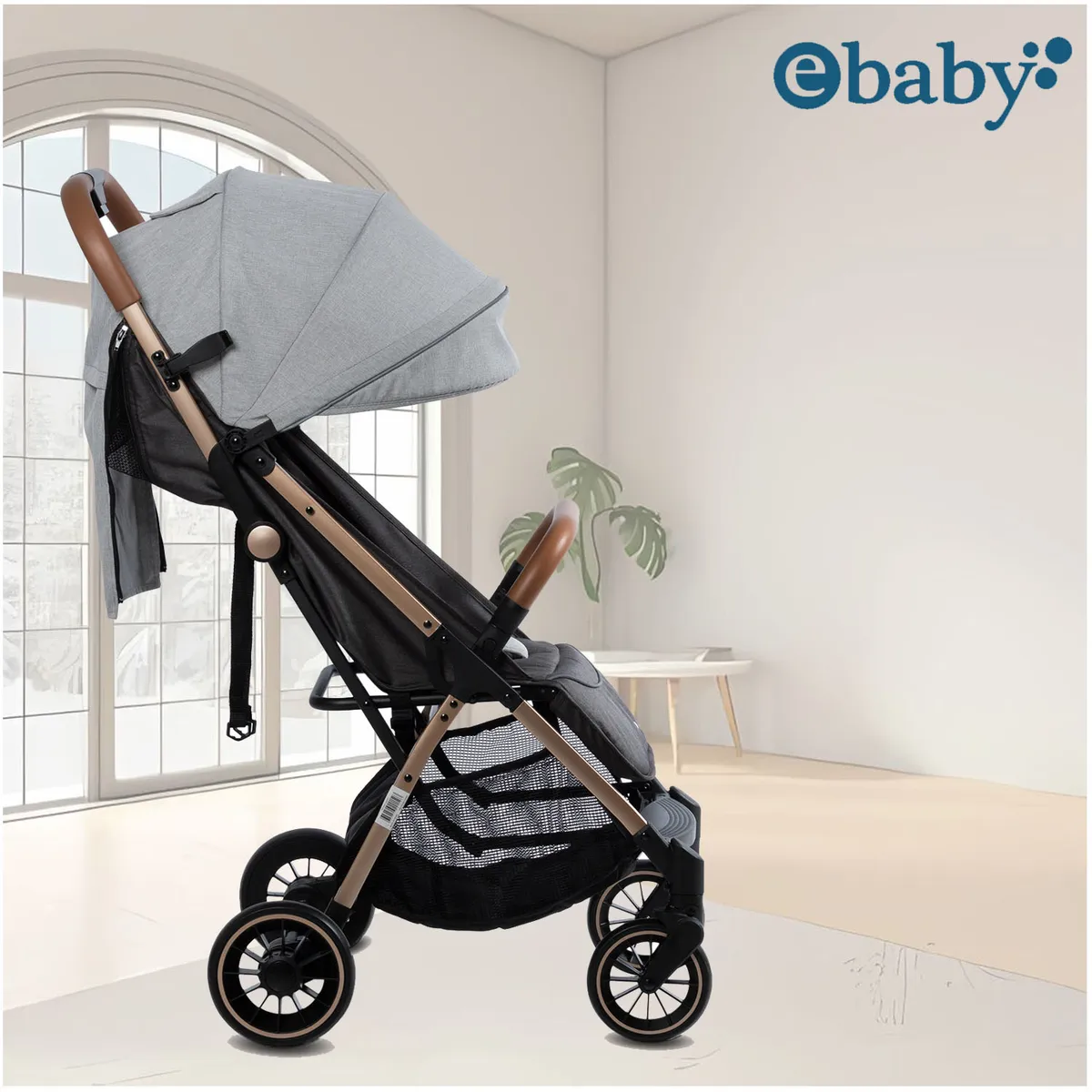 COCHE MALETA PARA BEBÉ «SOFI» DE FÁCIL PLEGADO LIGHT GRAY - 4