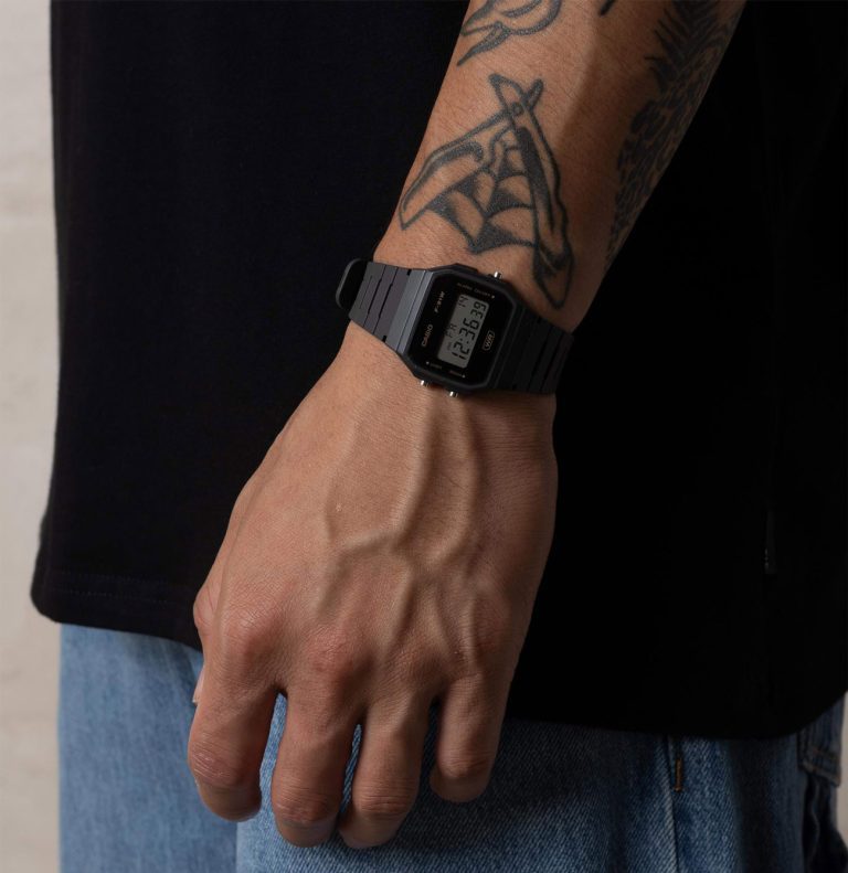 RELOJ CASIO UNISEX F-91WB-8A RETRO NEGRO - 3