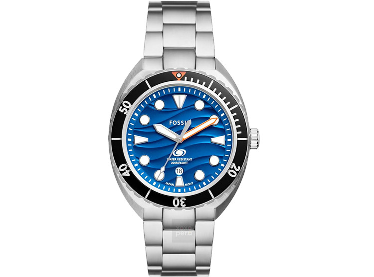RELOJ DE ACERO PLATEADO PARA HOMBRE FOSSIL BREAKER FS6064 - 1