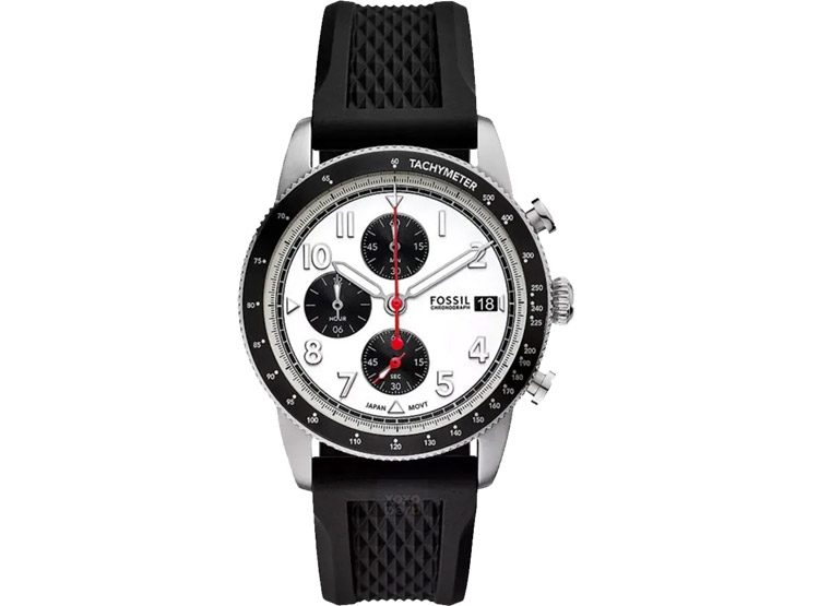 RELOJ FOSSIL FS6087 SPORT TOURER EN COLOR NEGRO CON CRONÓGRAFO DE SILICONA - 1