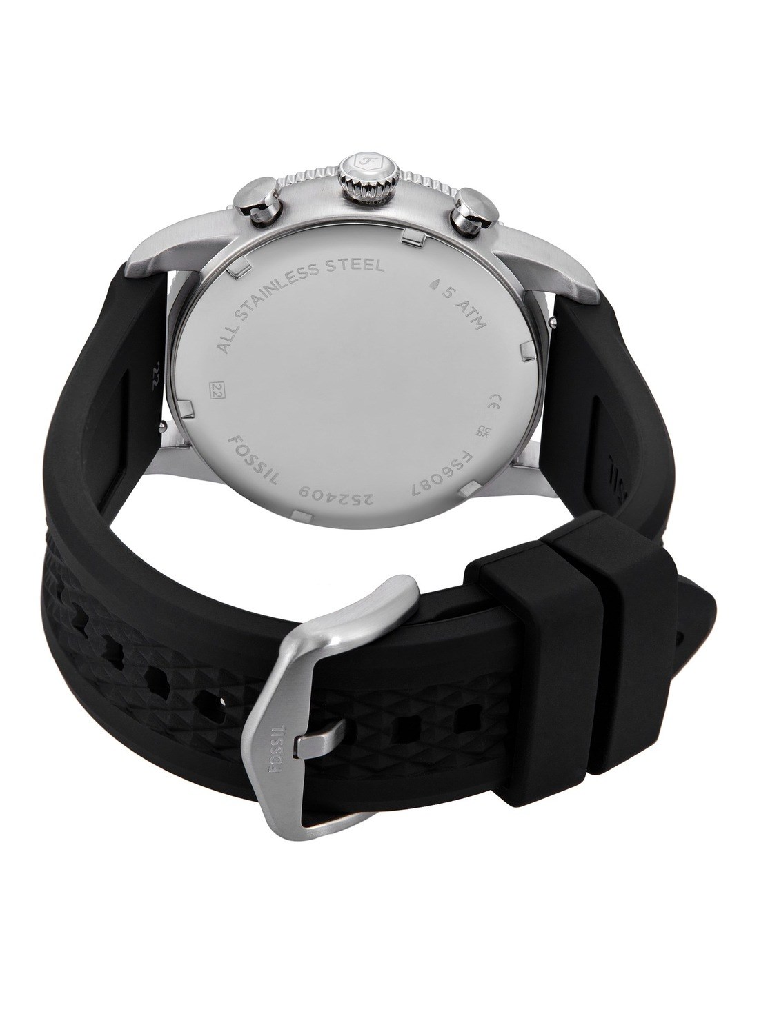 RELOJ FOSSIL FS6087 SPORT TOURER EN COLOR NEGRO CON CRONÓGRAFO DE SILICONA - 3