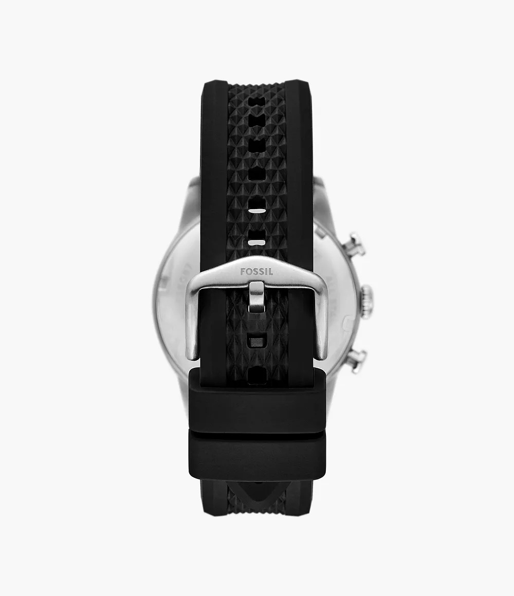 RELOJ FOSSIL FS6087 SPORT TOURER EN COLOR NEGRO CON CRONÓGRAFO DE SILICONA - 5
