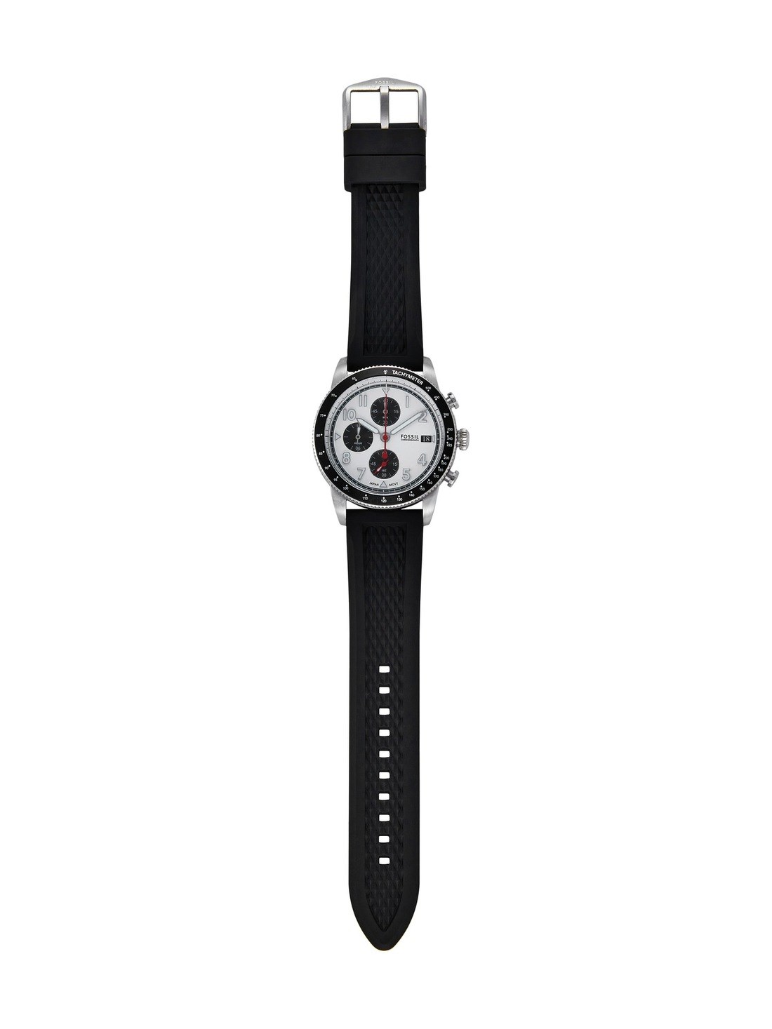 RELOJ FOSSIL FS6087 SPORT TOURER EN COLOR NEGRO CON CRONÓGRAFO DE SILICONA - 6