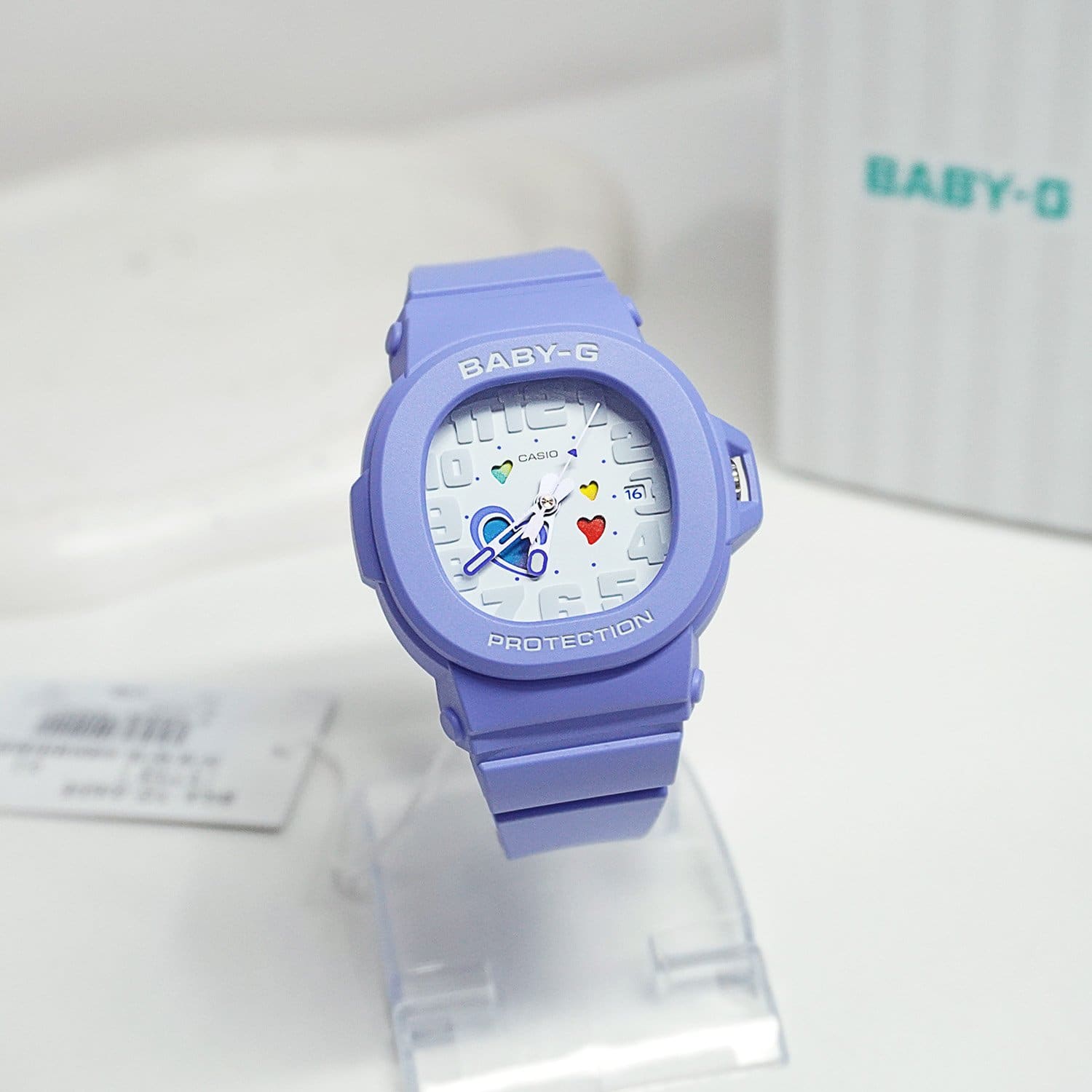RELOJ CASIO BABY-G BGA-10-6A COLOR LILA CORAZONES - 2