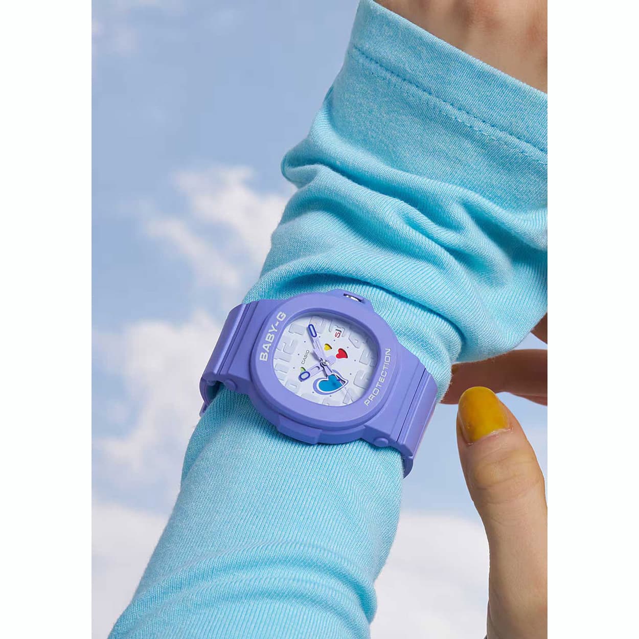 RELOJ CASIO BABY-G BGA-10-6A COLOR LILA CORAZONES - 3