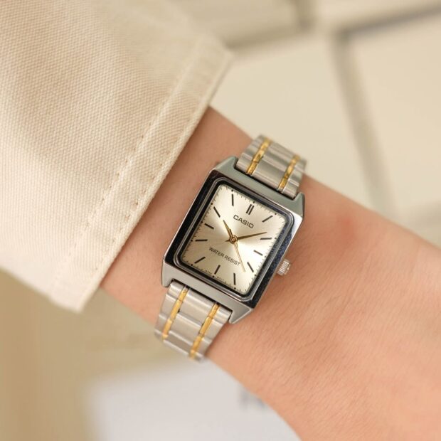 RELOJ CASIO LTP-V007SG-9E DUOTONO DE MUJER - 2