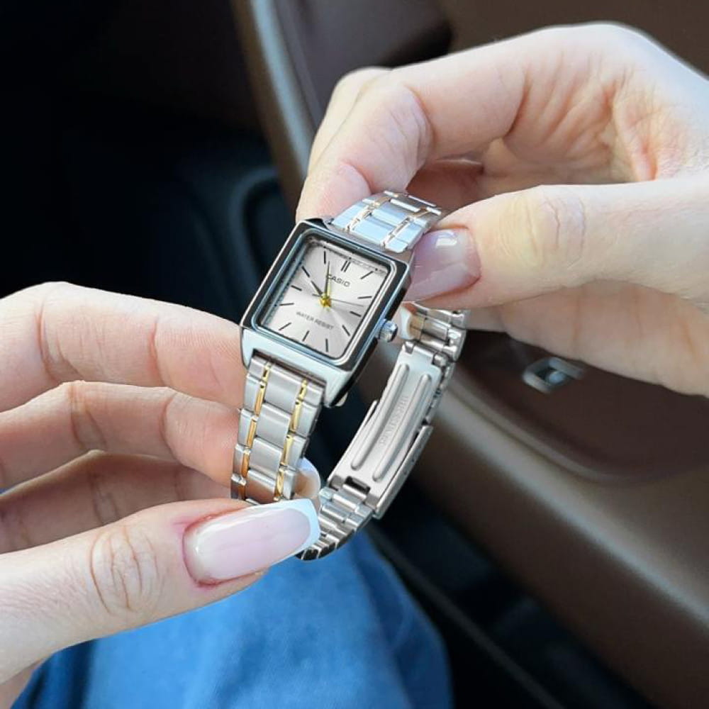 RELOJ CASIO LTP-V007SG-9E DUOTONO DE MUJER - 3