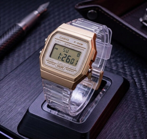 RELOJ TRANSPARENTE CASIO F-91WS-7A2 VINTAGE - 4