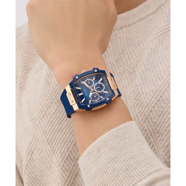 RELOJ GUESS GW0956G4 AZUL ORO ROSA  DE HOMBRE - 3