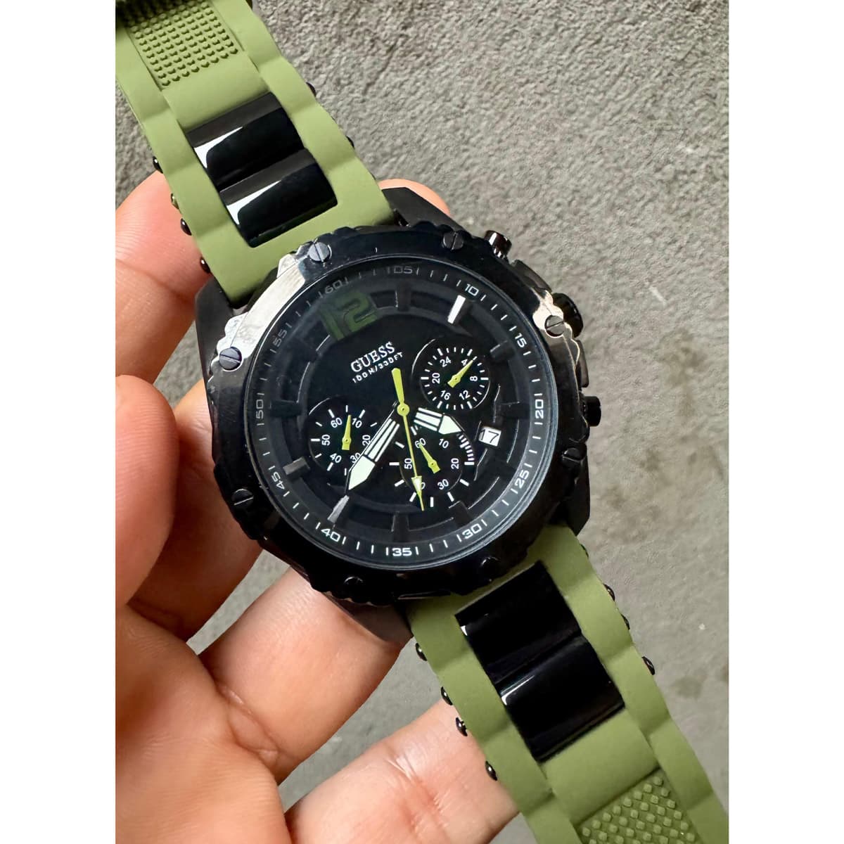 RELOJ DE HOMBRE GUESS W0167G4 DEPORTIVO VERDE - 2
