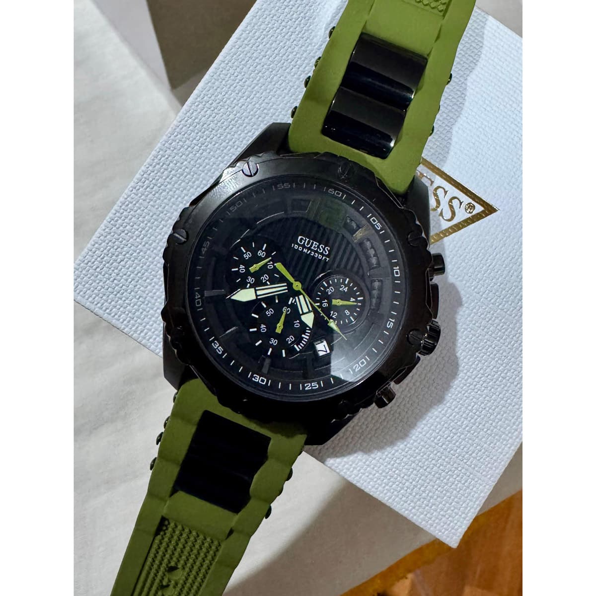 RELOJ DE HOMBRE GUESS W0167G4 DEPORTIVO VERDE - 3