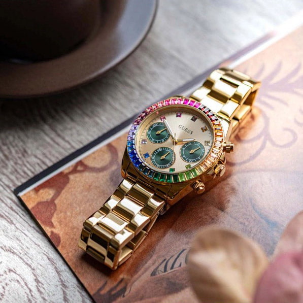 RELOJ DE MUJER GUESS GW0690L4 DORADO COLORES - 3