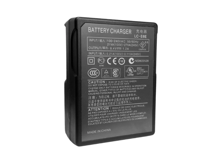 CARGADOR LC-E6 PARA BATERÍAS CANON LP-E6 Y LP-EL - 2