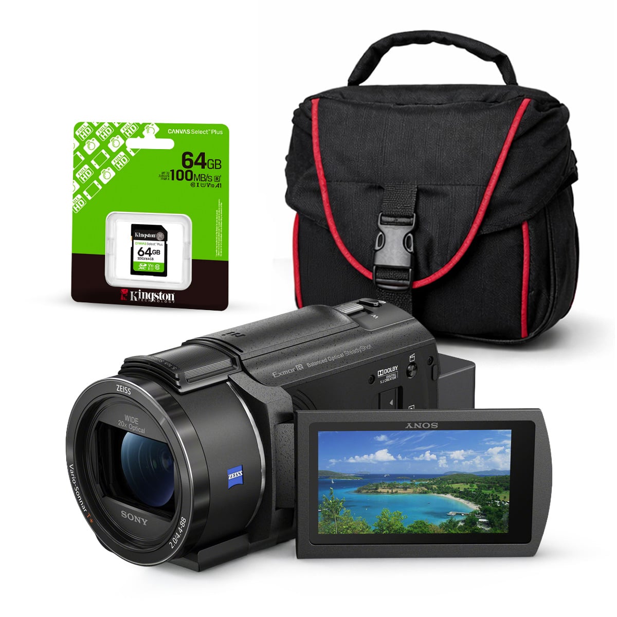 FILMADORA 4K HANDYCAM SONY FDR-AX43A + KIT BÁSICO - 1