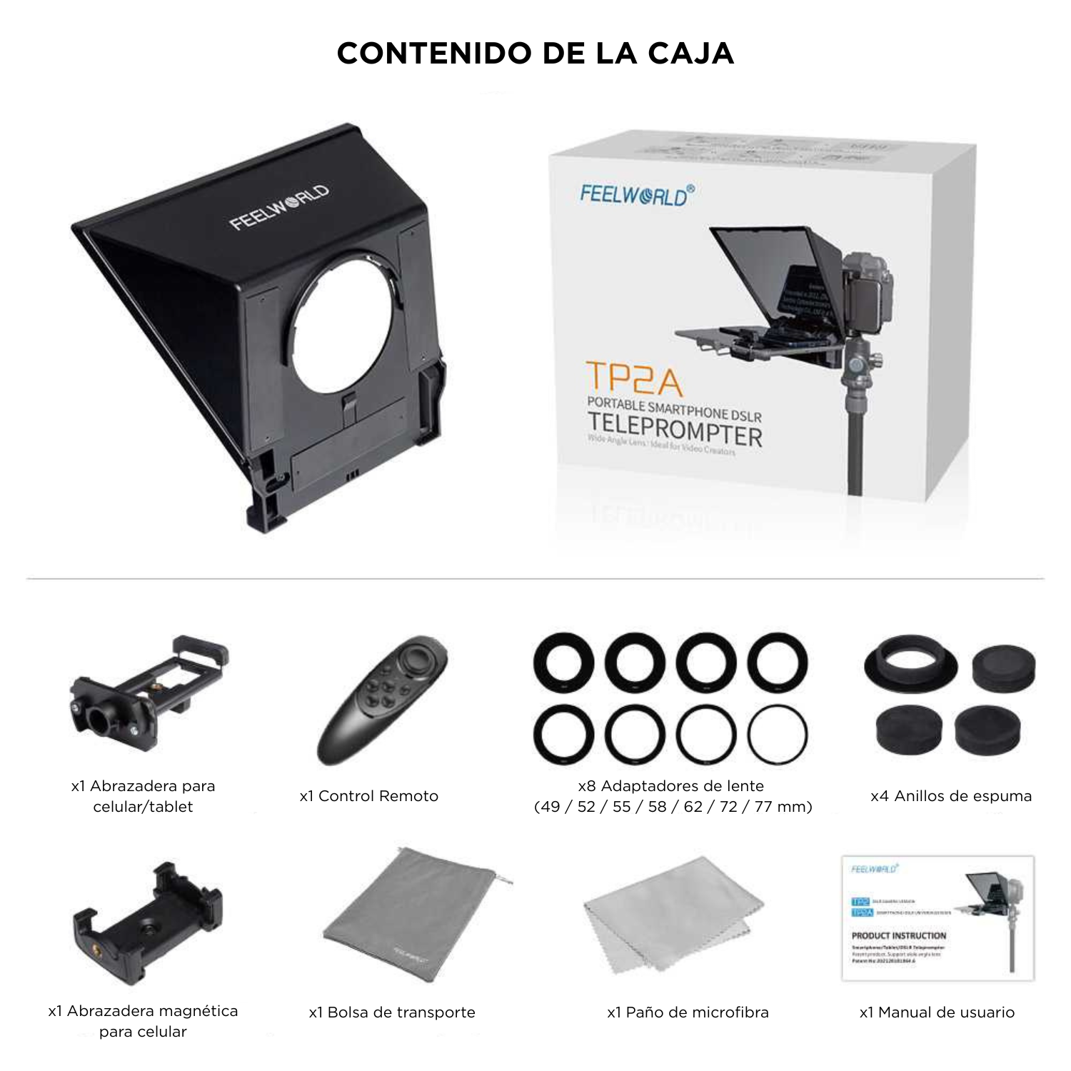 TELEPROMPTER PORTÁTIL TP2A PARA CÁMARAS DSLR Y CELULARES - 3