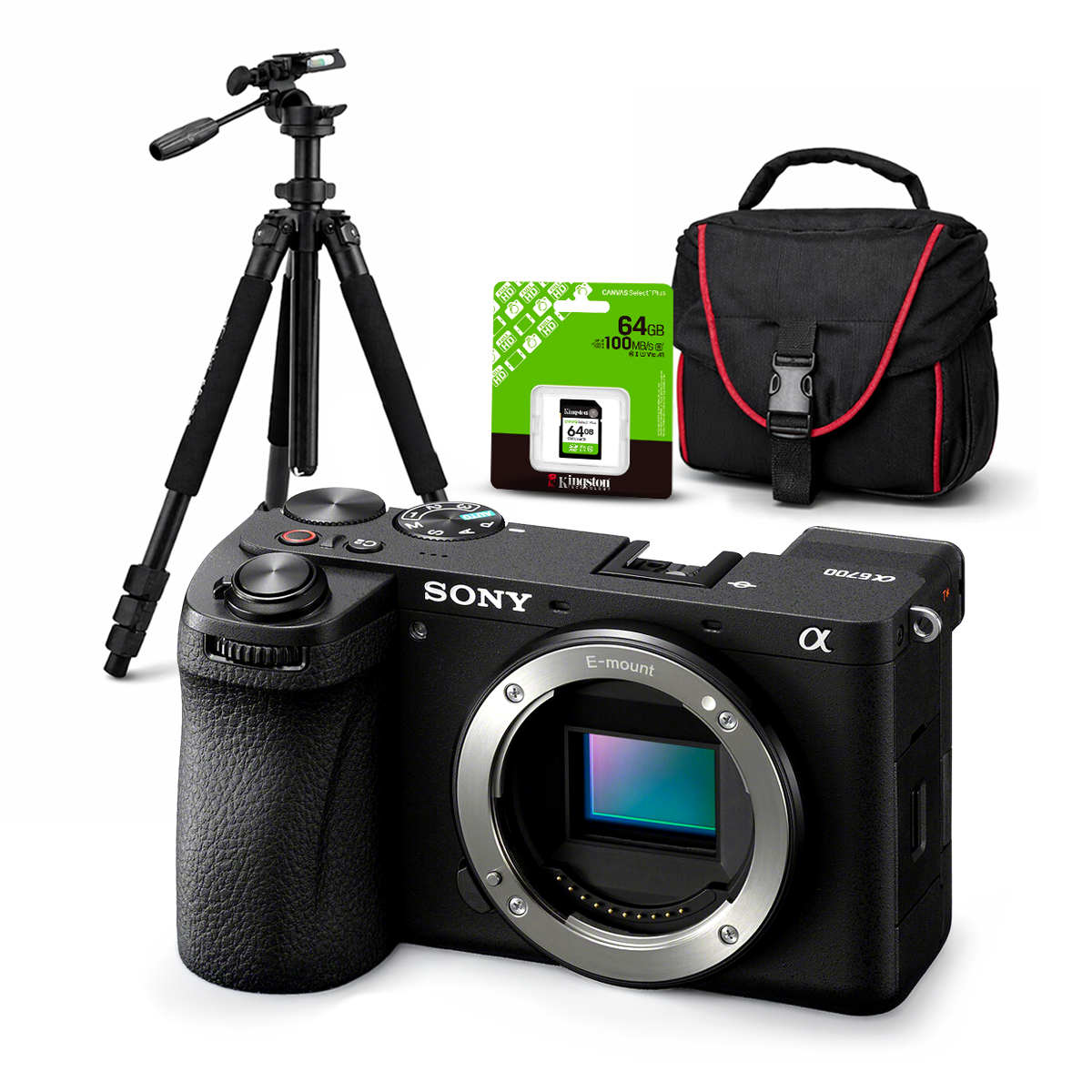 CÁMARA SONY ALPHA A6700 MIRRORLESS CUERPO SOLO + KIT DELUXE - 1