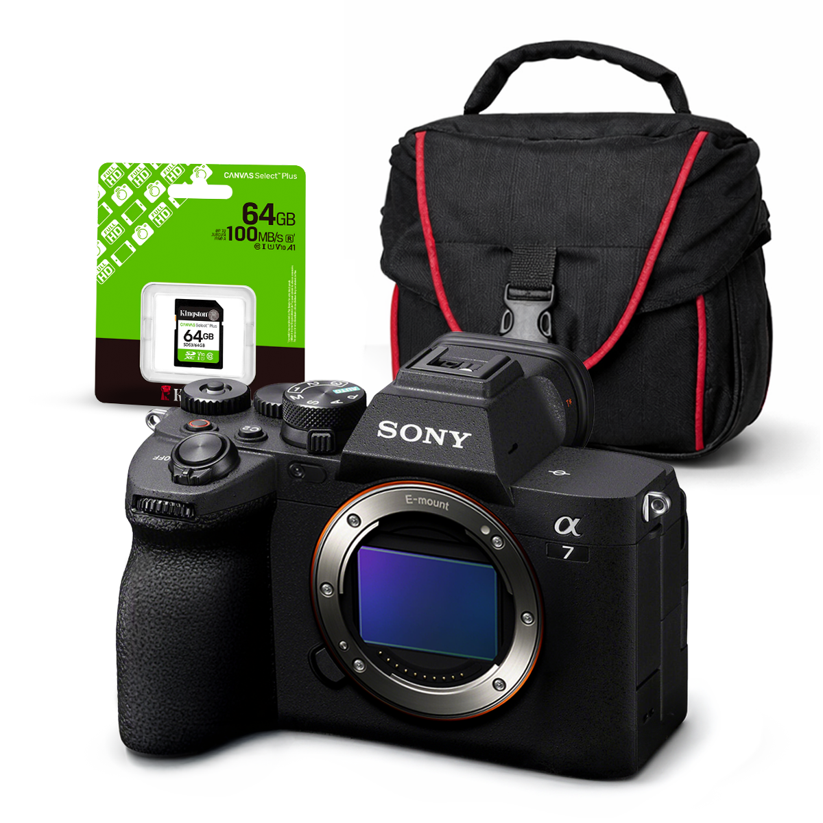 CÁMARA SONY ALPHA A7 IV FULL FRAME MIRRORLESS CUERPO SOLO + KIT BÁSICO - 1