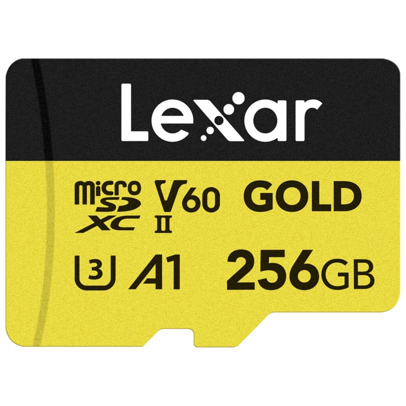MEMORIA MICRO SDXC U3 V60 LEXAR PROFESSIONAL 256GB - W:180MB/S -R:280MB/S GOLD - 1