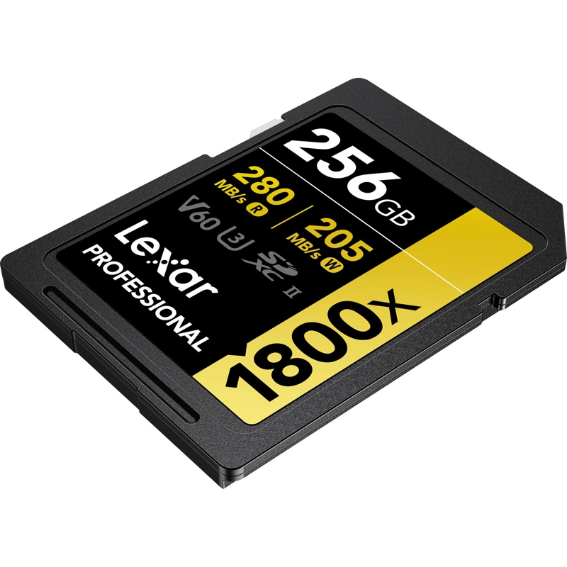 MEMORIA SDXC U3 V60 LEXAR PROFESSIONAL 256GB - W:205MB/S -R:280MB/S 1800X - 4