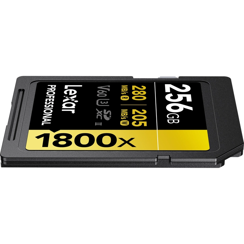 MEMORIA SDXC U3 V60 LEXAR PROFESSIONAL 256GB - W:205MB/S -R:280MB/S 1800X - 5