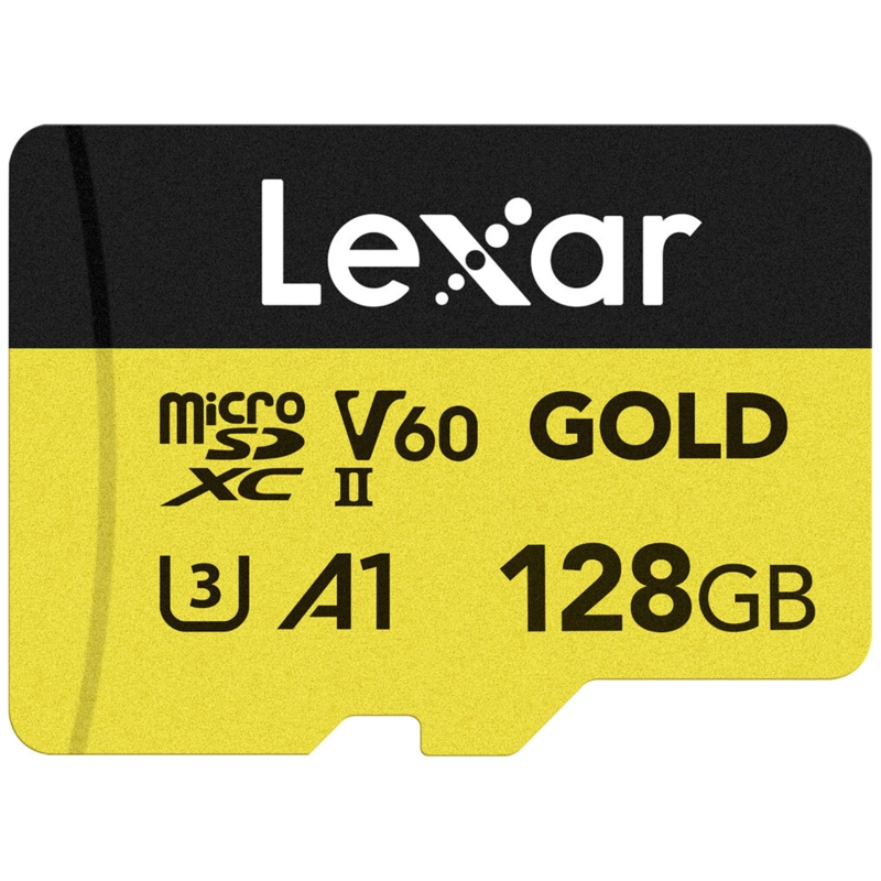 MEMORIA MICRO SDXC U3 V60 LEXAR PROFESSIONAL 128GB - W:100MB/S -R:280MB/S GOLD - 1